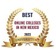 Best Online Colleges in New Mexico 2023 accolade